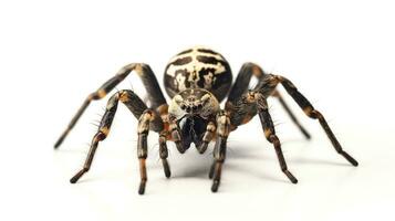 ai généré photo de zèbre araignée isolé sur blanc Contexte. génératif ai