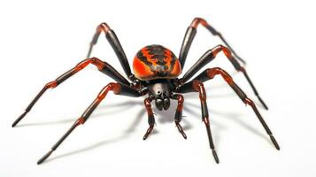 ai généré photo de redback araignée isolé sur blanc Contexte. génératif ai