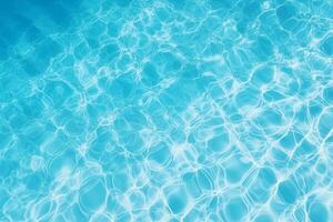 ai généré nager bassin bleu l'eau Haut vue - été concept photo