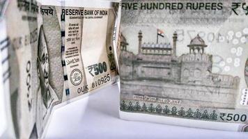 500 roupies collection monnaie indienne photo