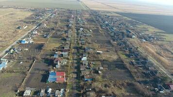 village élite krasnoarmeyskiy district, Krasnodar kraï, Russie. en volant à un altitude de 100 mètres. le se ruiner et oubli photo