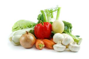 légumes sur blanc photo