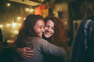 ai généré photo de deux copains