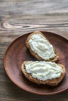 toasts au fromage à la crème photo