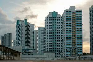 Singapour - juin 11 2023. coloré appartements logement et développement planche photo