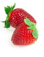 fraises sur blanc photo