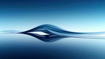 ai généré serein bleu l'eau vagues dans minimaliste pur esthétique photo