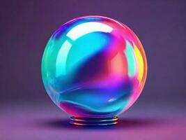 ai généré bulle abstrait 3d rendre de coloré bulles abstrait Contexte génératif ai photo