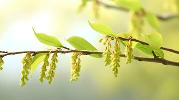 ai généré printemps arbre bourgeons. printemps fond d'écran. photo