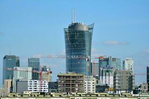 vue de moderne grattes ciels dans le ville centre. photo