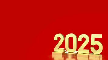 le or nombre 2025 pour affaires concept 3d le rendu. photo