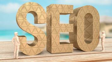 le seo texte pour affaires concept 3d le rendu photo