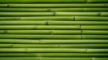 ai généré vert bambou texture pour intérieur ou extérieur conception, bambou clôture texture Contexte. photo