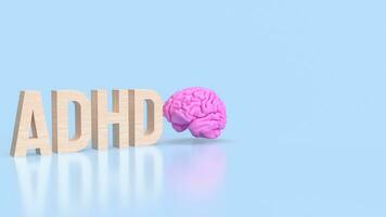 le adhd pour médical ou éducation concept 3d le rendu. photo