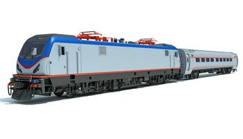 locomotive train 3d le rendu sur blanc Contexte photo