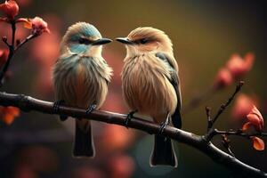 ai généré aviaire élégance une oiseau pose gracieusement sur une arbre branche photo