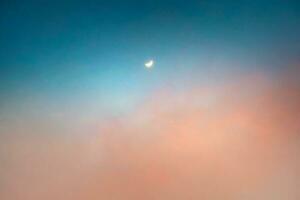 Nouveau lune ciel Contexte photo
