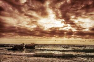 couvert temps sur le mer photo