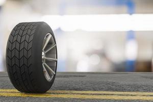 inspection de voiture de pneu mesurer la quantité de pneus en caoutchouc gonflés voiture