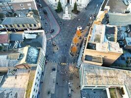 magnifique haute angle vue de central luton ville de Angleterre Royaume-Uni. décembre 1er, 2023 photo