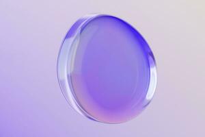 discours bulles sur iridescent holographique pente couleurs Contexte. 3d forme bavarder bulle. photo