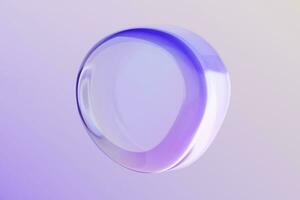 discours bulles sur iridescent holographique pente couleurs Contexte. 3d forme bavarder bulle. photo