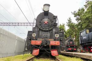 coup de le ancien vieux train. transport photo