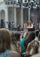 Moscou, Russie - 28.07.2023 - concert de le Roche bande à vdnkh parc. Urbain photo