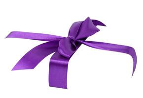 violet soie ruban lié autour le boîte, Cadre et Vide pour conception photo