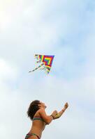 Activités pour des gamins sur le plage photo