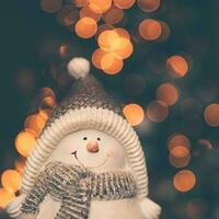 mignon petit bonhomme de neige photo