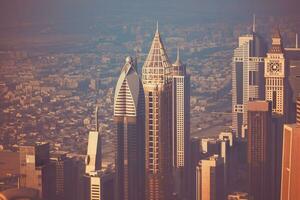 beau paysage urbain de dubaï photo