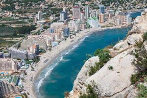 haute angle vue de le Marina dans calpe, Alicante, Espagne photo