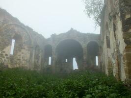 intérieur de le vieux église dans Père Noël ruines, gumushane, Turquie. photo