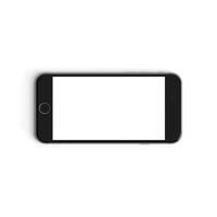 mobile vide afficher avec Vide écran isolé sur blanc Contexte pour les publicités de face - horizontal photo