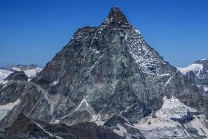 Matterhorn comme vu de Zermatt à coucher de soleil, Suisse photo