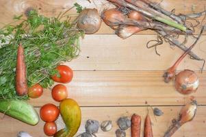 légumes cultivés indépendamment dans le pays photo