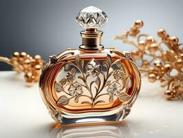 ai généré luxueux parfum bouteille. génératif ai photo