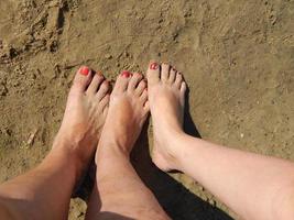 les pieds dans le sable photo