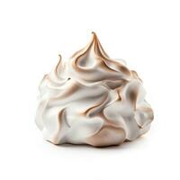 ai généré Meringue dessert sur blanc photo