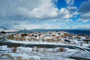 une village sur lofoten îles, Norvège photo