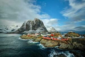 hamnoy pêche village sur lofoten îles, Norvège photo