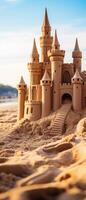 ai généré majestueux le sable Château dans le désert. ai génératif. photo