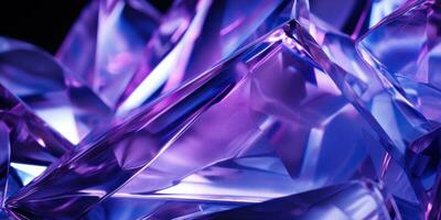 ai généré fascinant fermer de une violet cristaux. ai génératif. photo