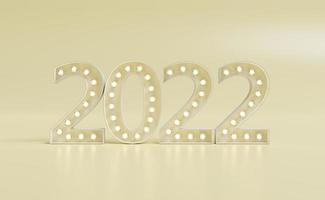 signer avec le numéro 2022 pour la célébration du nouvel an photo