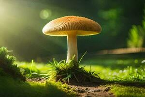 ai généré une champignon dans le forêt photo