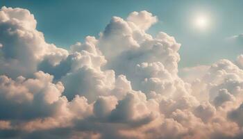 ai généré des nuages et Soleil dans le ciel photo