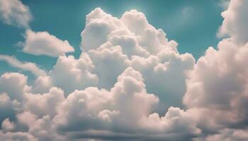 ai généré des nuages dans le ciel avec une bleu ciel Contexte photo