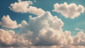 ai généré des nuages dans le ciel avec une bleu ciel Contexte photo