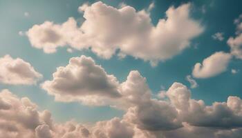 ai généré des nuages dans le ciel avec une bleu ciel Contexte photo